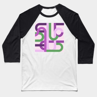 purple geometric pattern abstract Baseball T-Shirt